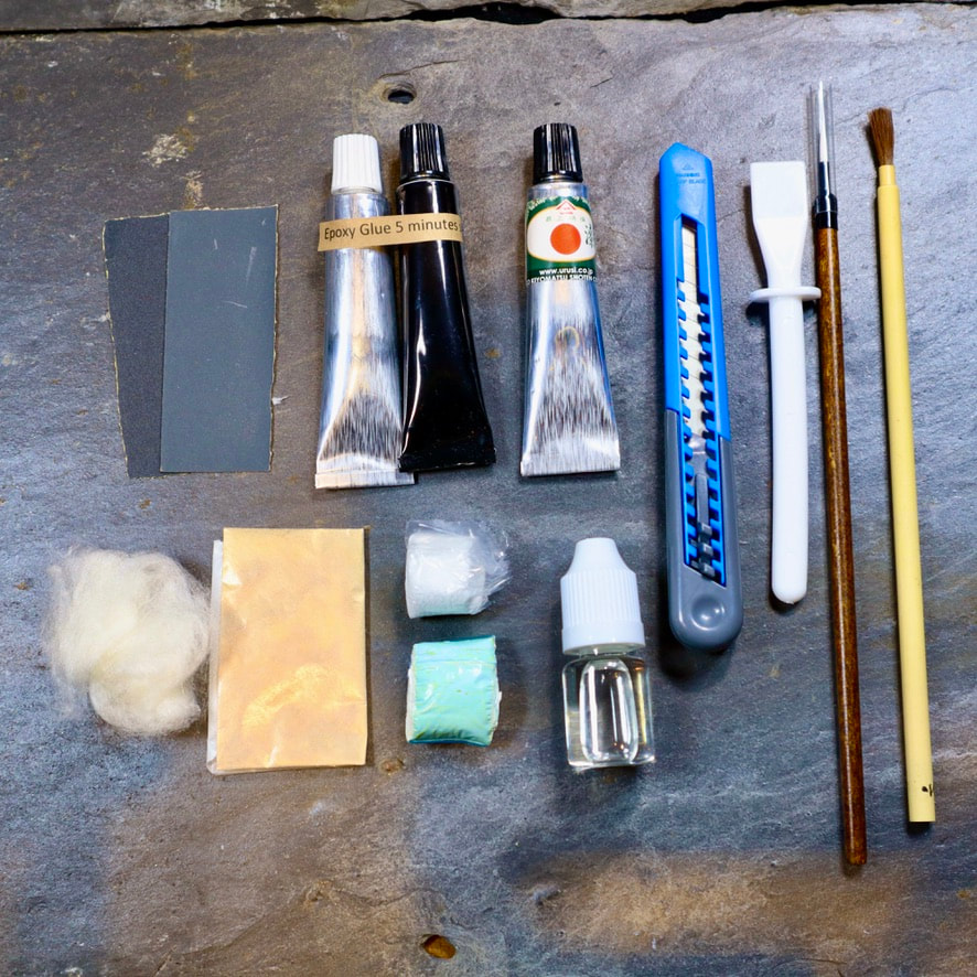 Kintsugi Réparation Kit Complet Pour Begginer Urushi Bricolage Main Craft Tracking F/S nouveau 